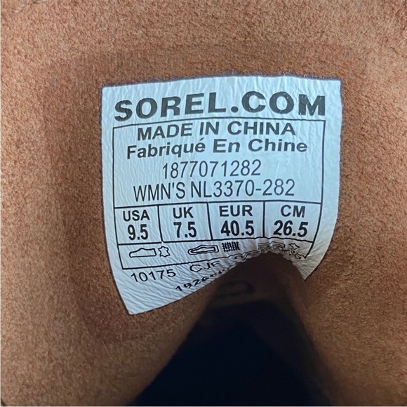 Sorel Joan Of Arctic Wedge II Leather Lace Up Boots in Burro Size 9.5 - Picture 10 of 10